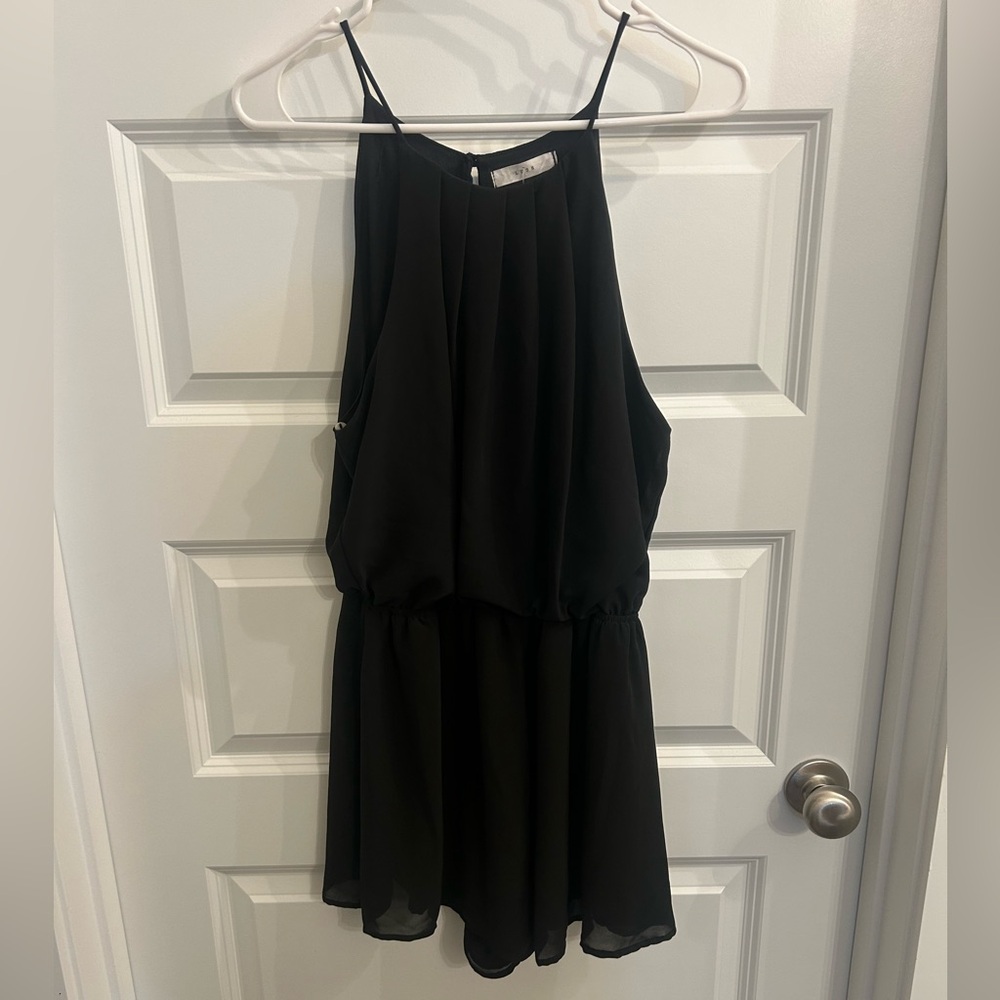 Black Sleeveless Romper